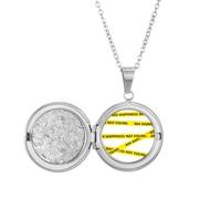 no/no Yellow Line Lost Scene - Collar con medallón de moda Art Deco para colgar fotos, regalo de cumpleaños