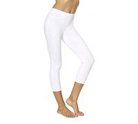 No Nonsense - Mallas Capri de Mezclilla clásicas con Bolsillos para Mujer - Blanco - Large