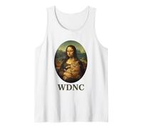 No Nos Importa Mona Lisa Menopausia Gato WDNC Camiseta sin Mangas
