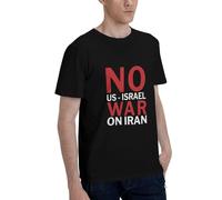 No Nosotros - Israel Guerra contra Irán Camiseta Antiguerra EE. UU. Camiseta de Hombre Manga Corta Algodón