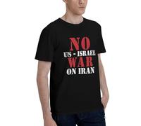 No Nosotros - Israel Guerra contra Irán Camiseta Antiguerra EE. UU. Camiseta de Hombre Manga Corta Algodón