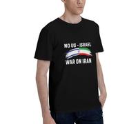No Nosotros - Israel Guerra contra Irán Camiseta Antiguerra EE. UU. Camiseta de Hombre Manga Corta Algodón