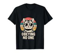 No obedeciendo a Nadie, Retro Cat Camiseta