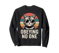 No obedeciendo a Nadie, Retro Cat Sudadera