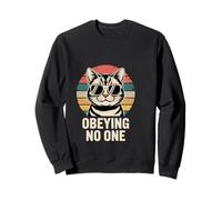 No obedeciendo a Nadie, Retro Cat Sudadera