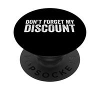 No Olvide mi Descuento Ancianos Personas Mayores Descuento para Personas Mayores PopSockets PopGrip Adhesivo
