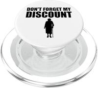 No Olvide mi Descuento Ancianos Personas Mayores Descuento para Personas Mayores PopSockets PopGrip para MagSafe