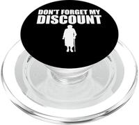No Olvide mi Descuento Ancianos Personas Mayores Descuento para Personas Mayores PopSockets PopGrip para MagSafe