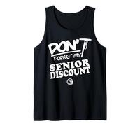No Olvide mi Descuento para Personas Mayores con Descuento para Personas Mayores Camiseta sin Mangas