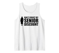 No Olvide mi Descuento para Personas Mayores Descuento para Personas Mayores Camiseta sin Mangas