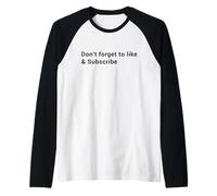 No Olvides Dar Me Gusta y suscribirte - Creador de Contenido Camiseta Manga Raglan