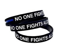 No One Fights Alone - Pulsera de salud mental unisex para hombre, talla única, Silicona