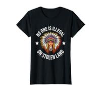 No One Is Ilegal On Stolen Land - Native American Camiseta