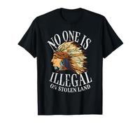 No One Is Ilegal On Stolen Land - Native American Camiseta
