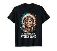 No One is Illegal on Stolen Land - Native American Roots Camiseta