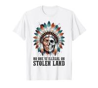 No One is Illegal on Stolen Land - Native American Roots Camiseta