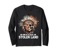 No One is Illegal on Stolen Land - Native American Roots Manga Larga