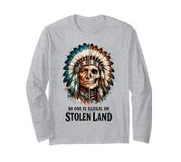 No One is Illegal on Stolen Land - Native American Roots Manga Larga