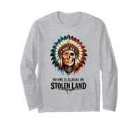 No One is Illegal on Stolen Land - Native American Roots Manga Larga