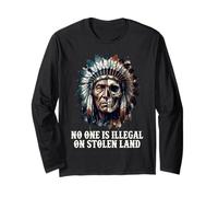 No One is Illegal on Stolen Land - Native American Roots Manga Larga