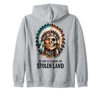 No One is Illegal on Stolen Land - Native American Roots Sudadera con Capucha