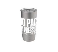 No Pace No Pressure Just Show Up frase running Vaso térmico de acero inoxidable de doble pared