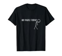 No Padel Hoy Jugadores Emocionados Amantes de los Deportes Tristes Camiseta gráfica económica, Hombre, Negro, M