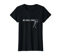 No Padel Hoy Jugadores Emocionados Amantes de los Deportes Tristes Camiseta gráfica económica, Mujer, Negro, XS
