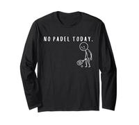 No Padel Today Funny Padel Stickman Padel Jugador de Tenis de Pádel Manga Larga