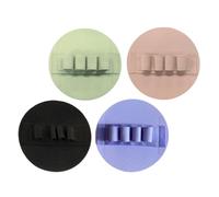 No-Pain Exfoliating Bath Scrubber Glove, Rubber Finger Strap Exfoliating Shower Scrubber, 4 Counts Soft Rubber Shower Scrubber Scrub Bath Pads for Efficient Cleansing Body Unisex (4pcs-Fine grain)