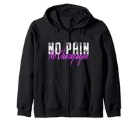 No Pain No Champagne Sport Fitness Training Motivation Sudadera con Capucha
