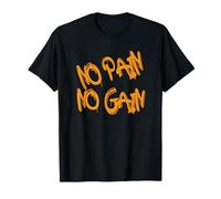 No Pain No Gain - Bold Orange Graffiti Style Camiseta