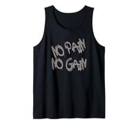 No Pain No Gain - Bold Orange Graffiti Style Camiseta sin Mangas