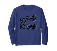 No Pain No Gain - Bold Orange Graffiti Style Manga Larga