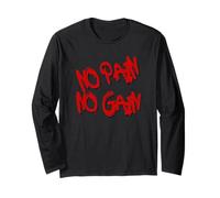 No Pain No Gain - Bold Orange Graffiti Style Manga Larga
