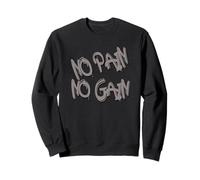 No Pain No Gain - Bold Orange Graffiti Style Sudadera