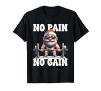 No Pain No Gain Fitness Gnome Love Weightlifting Training Camiseta
