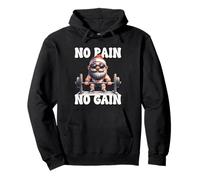 No Pain No Gain Fitness Gnome Love Weightlifting Training Sudadera con Capucha