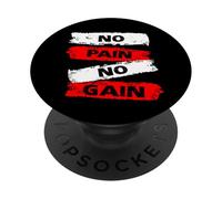 No Pain No Gain Fitness Gym Inspirational Motivation Quotes PopSockets PopGrip Adhesivo