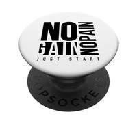 No Pain No Gain Fitness Gym Inspirational Motivation Quotes PopSockets PopGrip Adhesivo