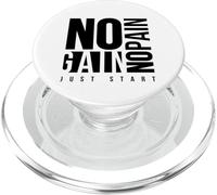 No Pain No Gain Fitness Gym Inspirational Motivation Quotes PopSockets PopGrip para MagSafe