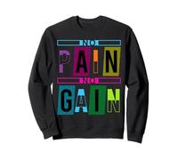 No Pain No Gain Fitness Gym Inspirational Motivation Quotes Sudadera