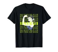 No Pain No Gain Fun Workout with Flexing Woman Camiseta