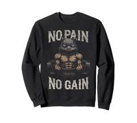 No Pain No Gain Funny Duck Gym Workout & Fitness Training Sudadera