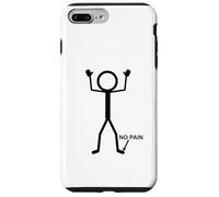 No Pain Only At Little Toe Stick Figure Funny Envejecimiento Humor Carcasa para iPhone 7 Plus/8 Plus
