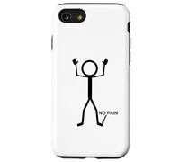 No Pain Only At Little Toe Stick Figure Funny Envejecimiento Humor Carcasa para iPhone SE (2020) / 7/8