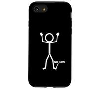 No Pain Only At Little Toe Stick Figure Funny Envejecimiento Humor Carcasa para iPhone SE (2020) / 7/8