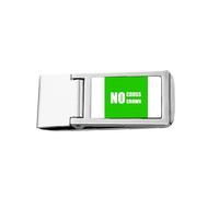No Pains No Crown Art Deco Fashion - Cartera delgada para dinero con clip de acero inoxidable
