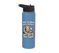 No para presumir, pero me levanté totalmente de la cama hoy | Café Stainless Steel Insulated Water Bottle