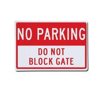 No Parking Do Not Block Gate Wall Sign, placa de aluminio retro, decoración de pared vintage para casa, bar, garaje y granja, 20 x 30 cm
